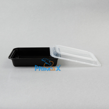 32OZ Black Base Rectangular Container