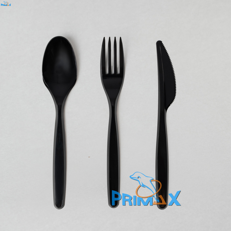 3.5G Set Black Disposable Cutlery