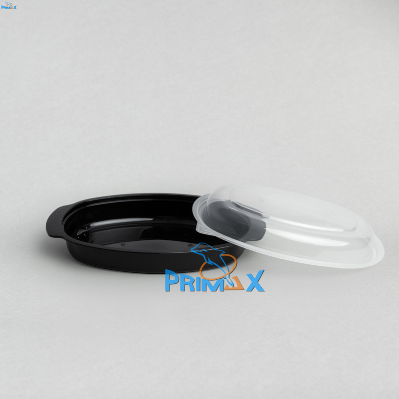 600ML Oval Black Base Container