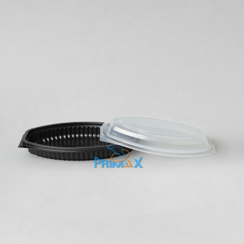 Oval Black Base Container