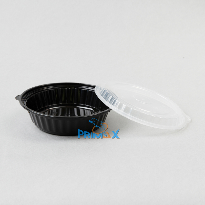 24OZ Black Base Round Container