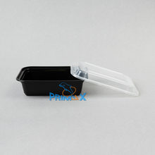 24OZ Black Base Rectangular Container