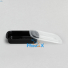 1000ML Black Base and Clear Lid Rectangular Container