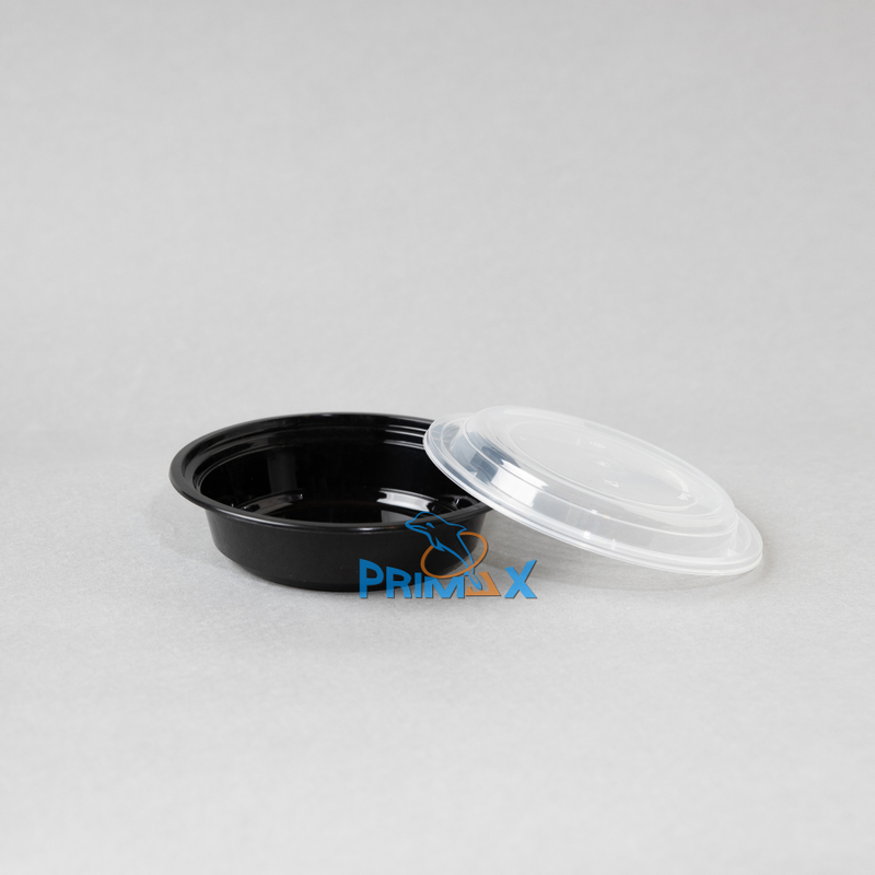 16OZ Black Base Round Container