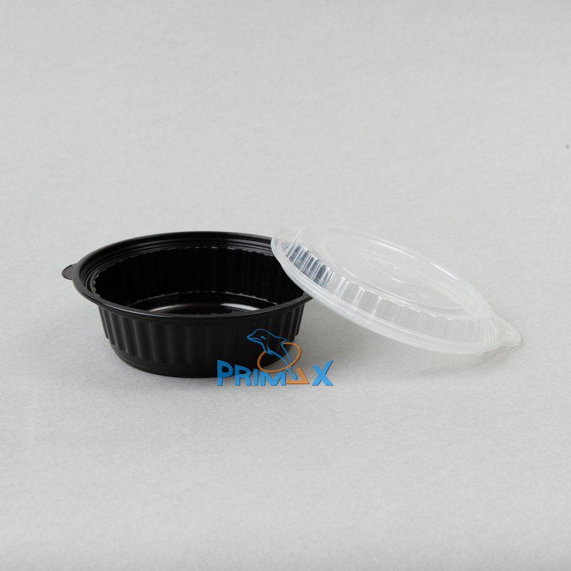 16OZ Black Base Round Container