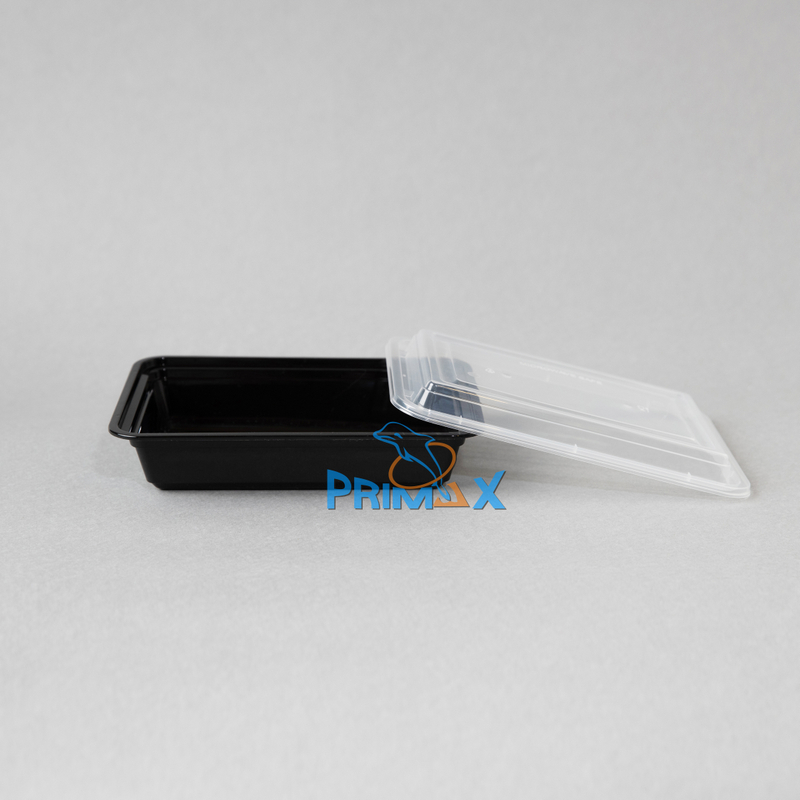 32OZ Black Base Rectangular Container